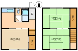 小野田荘【1階】の間取り