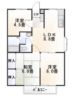 エステートピア足立【2階】の間取り