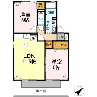 グレイスT&I【1階】の間取り