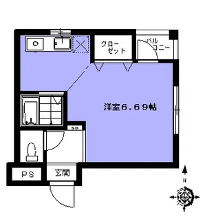 レギャン西大井【2階】の間取り