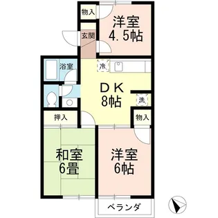 サンシティパールハイツ【1階】の間取り