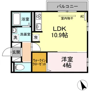 セジュール長居 F【2階】の間取り