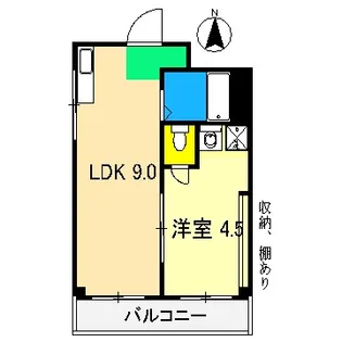 1LDKの間取り画像
