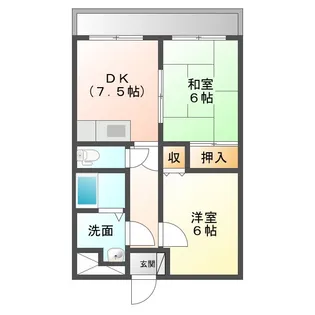 岡山県津山市神戸【マンション】の間取り
