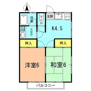 平野ハイツ【2階】の間取り