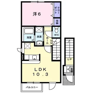 シェーンフェルト【2階】の間取り