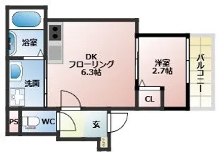 THE NOBLES 聖マリア病院前【1階】の間取り
