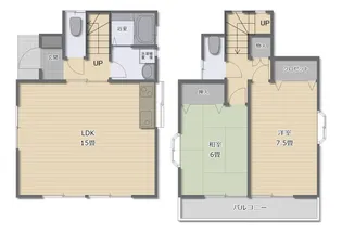 神奈川県平塚市公所【一戸建】の間取り