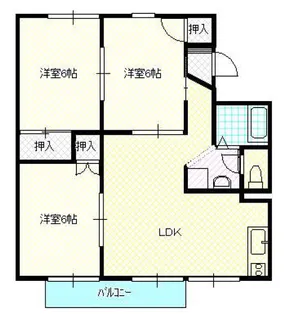 ソリティアB【2階】の間取り