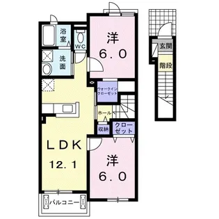 鹿児島県南さつま市加世田村原5【アパート】の間取り