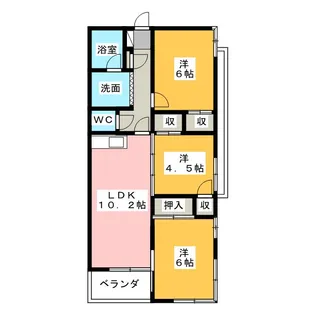 ハーネスI【3階】の間取り