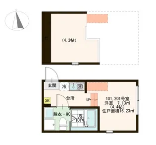 ハーモニーテラス足立V【1階】の間取り