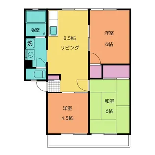 ヴィラ若芝【1階】の間取り