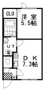 プレジデント浪花【1階】の間取り