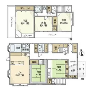 埼玉県飯能市大字飯能【一戸建】の間取り