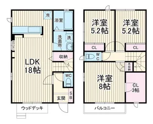 神奈川県藤沢市鵠沼海岸6【一戸建】の間取り