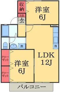 カーサみつわ台D【2階】の間取り