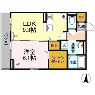 群馬県高崎市あら町【アパート】の間取り