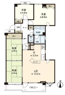 エクレール福住壱番館【2階】の間取り