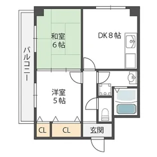パークハイム吉野【5階】の間取り