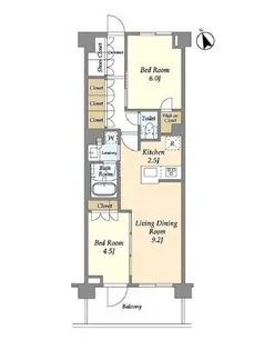 神奈川県川崎市高津区下作延4【マンション】の間取り
