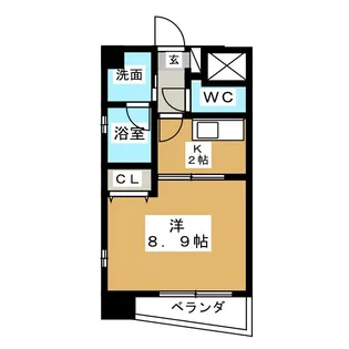 LE CHAMPAGNE(ル・シャンパーニュ)【3階】の間取り