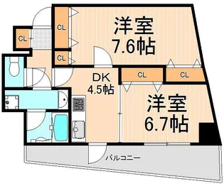 ライフコア蔵前【7階】の間取り