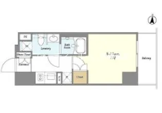 グランカーサ両国イースト【8階】の間取り