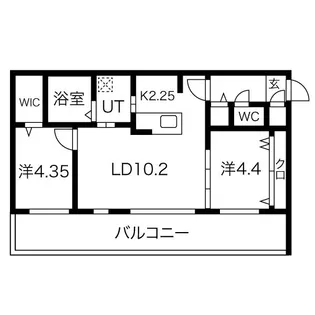 エクセラン琴似【2階】の間取り
