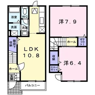 新潟県長岡市藤沢1【アパート】の間取り