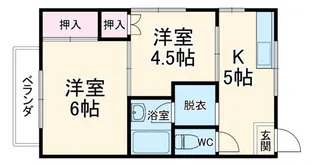 富士ハイム【2階】の間取り