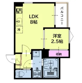 宮城県仙台市若林区古城1【アパート】の間取り