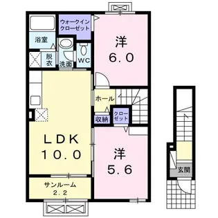 サニーサイドM I【2階】の間取り