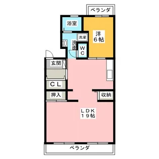 グリーンコート浅井【5階】の間取り