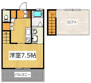 メゾンフルール【2階】の間取り