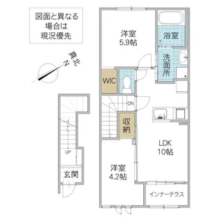 フェイジョア B【2階】の間取り
