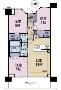 ガーラ・レジデンス川口西青木【6階】の間取り