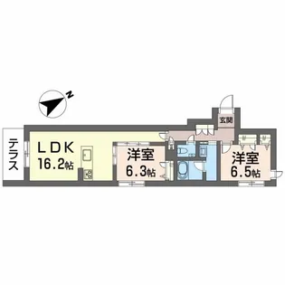 ラウンドアバウト安城【1階】の間取り