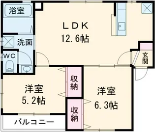プロスパー白岳I【3階】の間取り