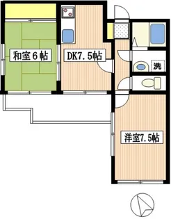 フラット百合ヶ丘【4階】の間取り