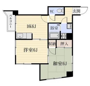 夏迫マンション【5階】の間取り