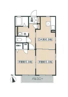 枡形一番館【1階】の間取り