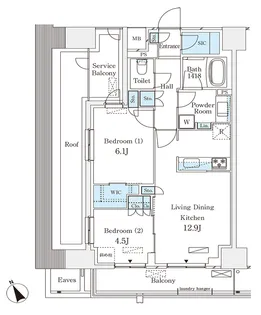 東京都港区南青山7【マンション】の間取り