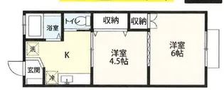 コーポK2【1階】の間取り