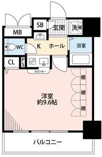 エステムプラザ品川駅前5thAVENUE(フィフスアベニュー)【9階】の間取り