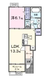 高知県安芸市矢ノ丸4【アパート】の間取り