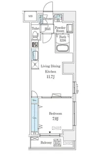 フトューロ東神田【4階】の間取り
