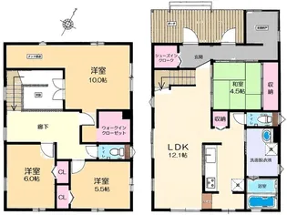 岩手県盛岡市梨木町【一戸建】の間取り