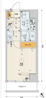 B CITY TABATA SKYCOURT【6階】の間取り