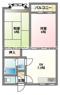 大丸マンション(上野口)【2階】の間取り